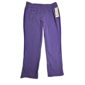 NWT Adidas Womens Climawarm Purple Athletic Pants Medium Straigth Leg
